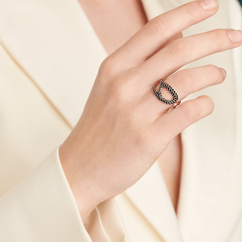 Bague Chaîne d'ancre Punk, moyen modèle | Hermès France